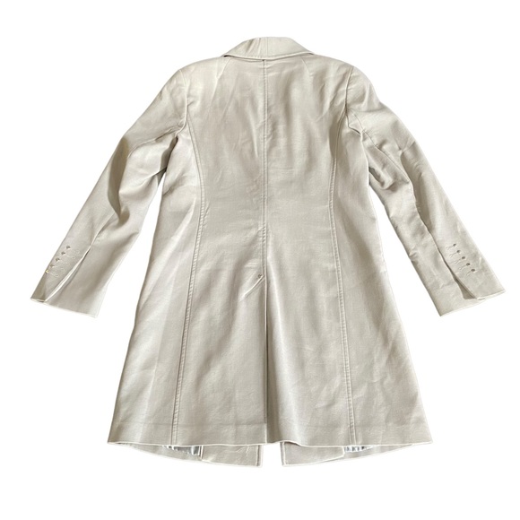 Canadian made grey blazer/ jacket with lining and faux leather details 4 - Picture 3 of 15